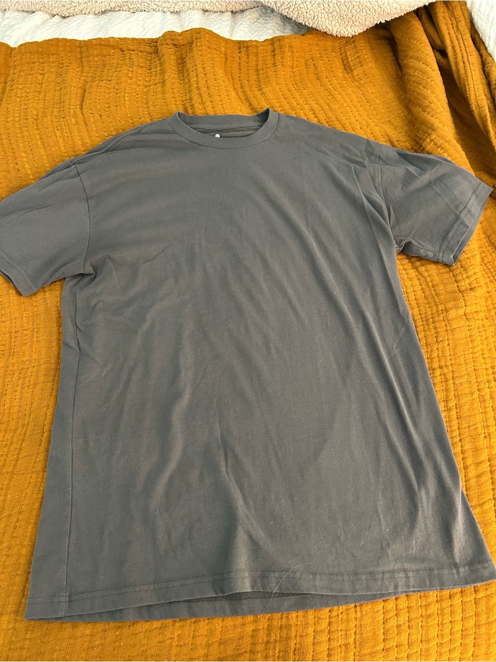 True Classic Men's Crew Neck T-Shirt in Charcoal Gray Size L